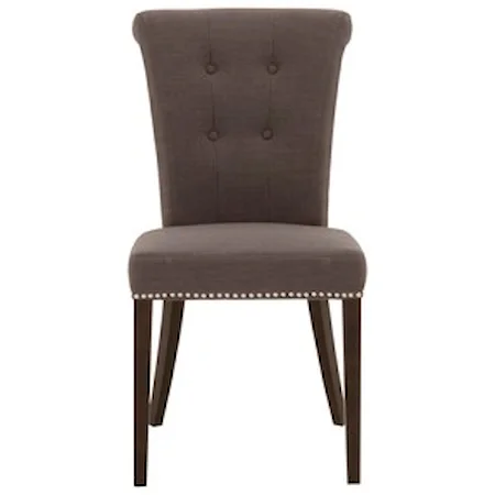 Luxe Upholstered Dining Chair with Nailhead Trim